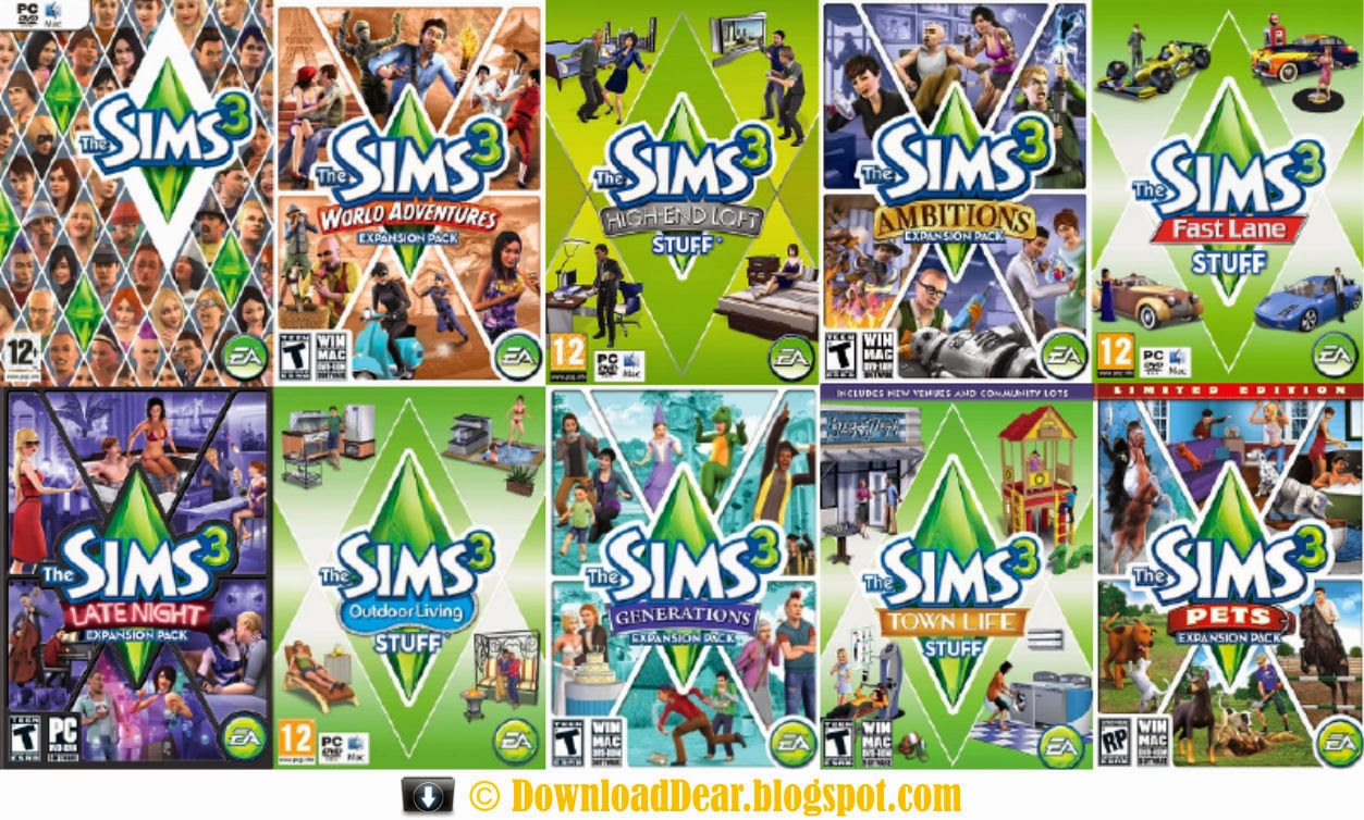 the sims 2 all expansion packs free download torrent